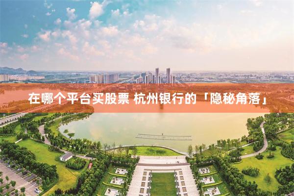 在哪个平台买股票 杭州银行的「隐秘角落」