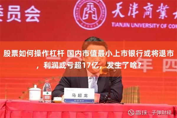 股票如何操作杠杆 国内市值最小上市银行或将退市，利润或亏超17亿，发生了啥？