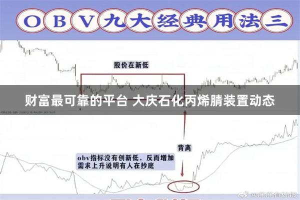 财富最可靠的平台 大庆石化丙烯腈装置动态